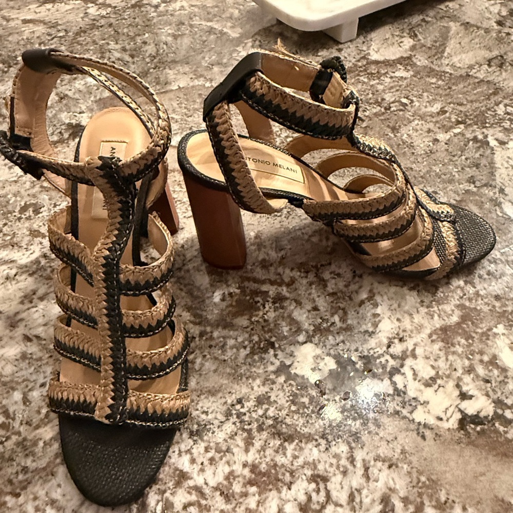 Antonio Melani Tan Sandals with Padded Insole
